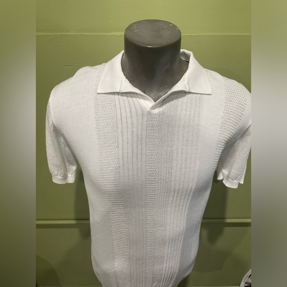 Briani Uomo Other - Briani Uomo shirt v-neck/collar white modern fit stretch